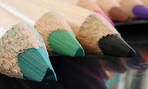 Punte di matite colorate