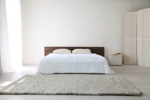 stile minimalista in camera da letto