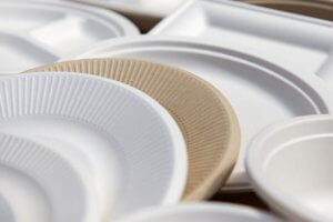 Usare piatti di carta per utilizzare meno plastica in casa