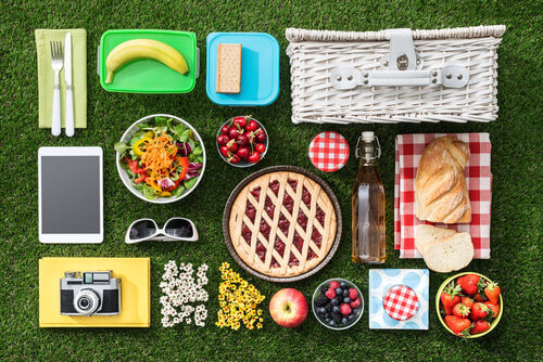 Tutto ciò che serve durante un picnic.