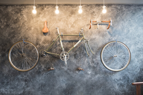 Idee per decorare casa con le ruote di bicicletta