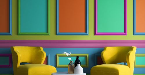 다양한 색상을 이용한 벽 색상 선택