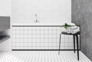 Badkamer veranderen met porseleinen tegels