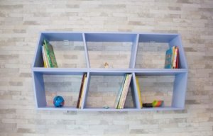 Boekenkasten voor kleine huisjes zijn ook verkrijkgbaar