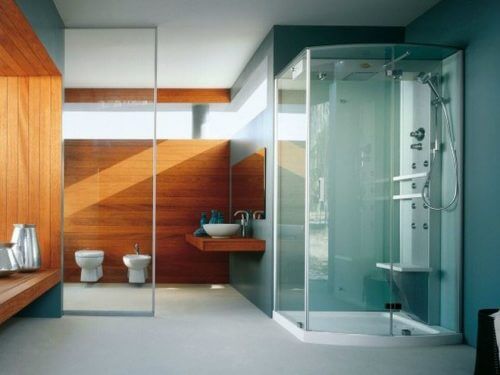 badkamer met hydro-massage douche
