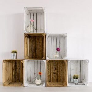 Gebruik trendy houten kisten om je huis op orde te houden