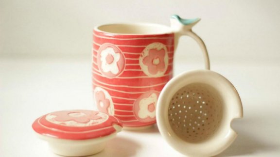Decoratieve thee-accessoires met een design