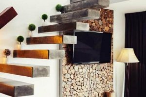 Moderne en minimalistische trappen van beton