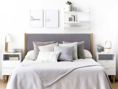 Modern slaapkamerdecor