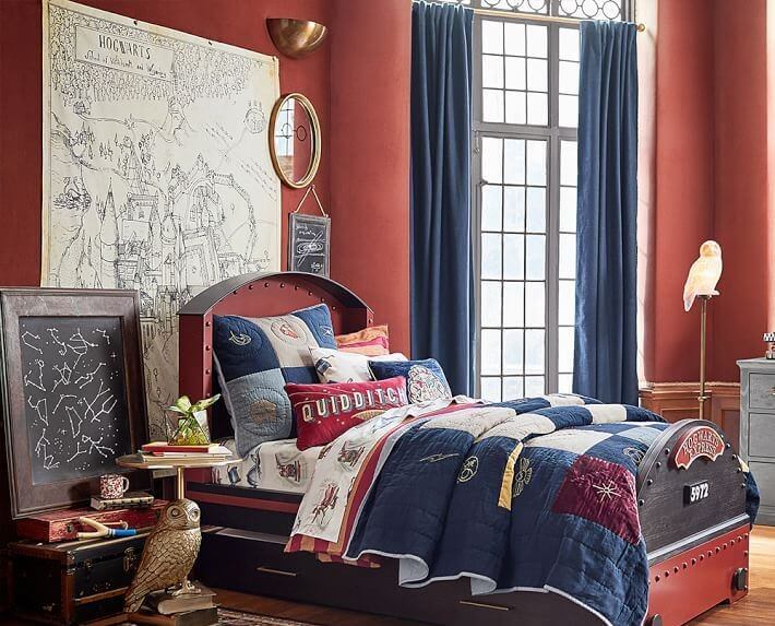 Slaapkamer in Harry Potter stijl
