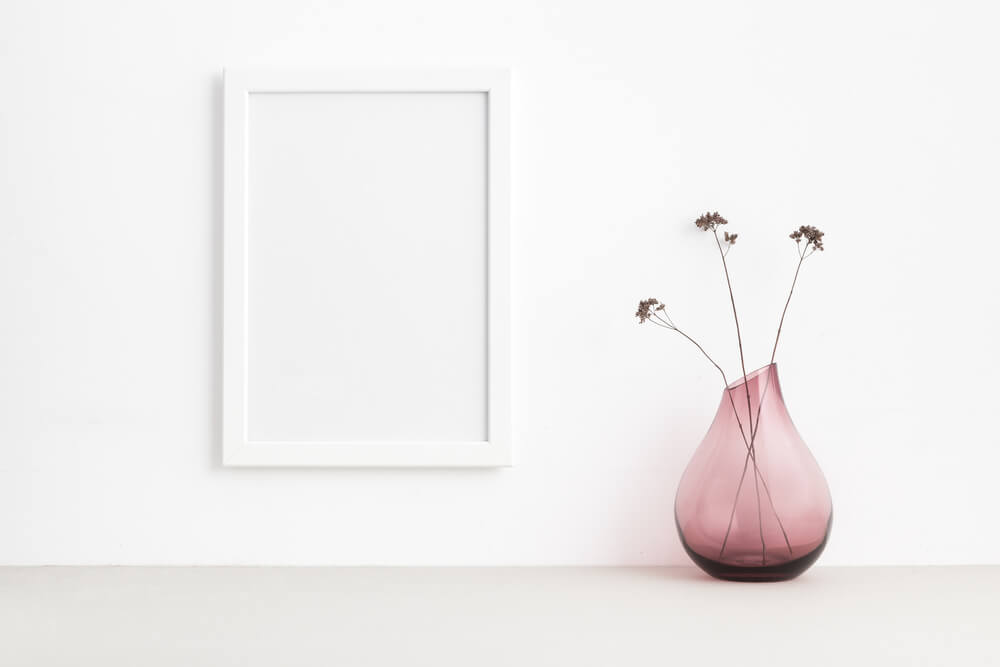 Jarro de cristal-Vasos como elementos decorativos