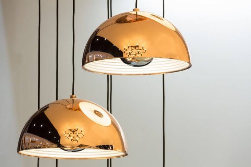 luminária de cobre para decoração industrial