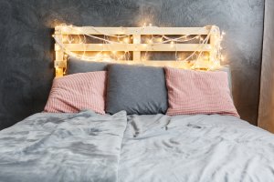 Luzes de Natal para a cabeceira da sua cama