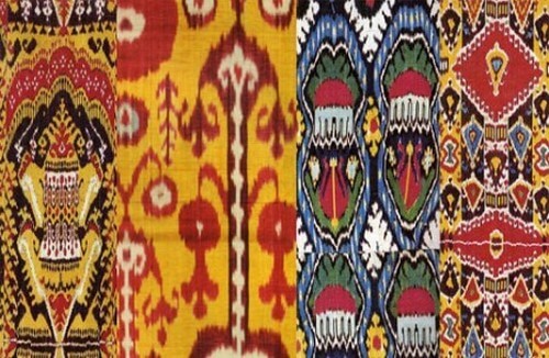 O Ikat é originário da Ásia e assemelha-se à técnica de tingimento tie dye