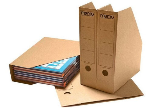 Caso você queira mais ideias sobre o que fazer com as caixas, uma solução é fazer revisteiros