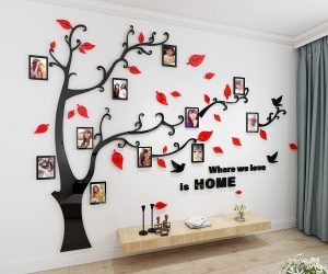 dekoratif viniller ile duvara aile ağacı