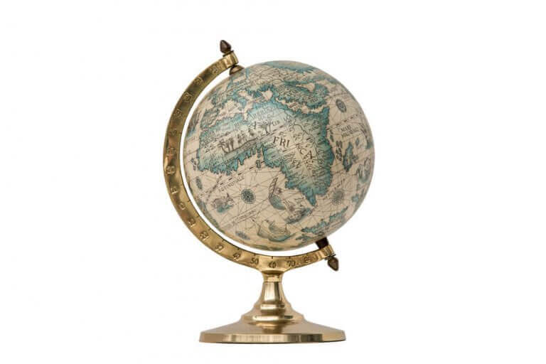 küre dünya haritası