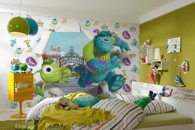 sevimli canavarlar çocuk yatak odası
