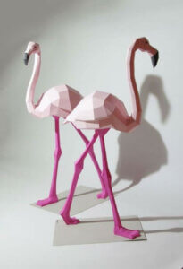 3D Flamingo Heykelleri