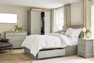 Underbed storage is a great way to save space in your bedroom.