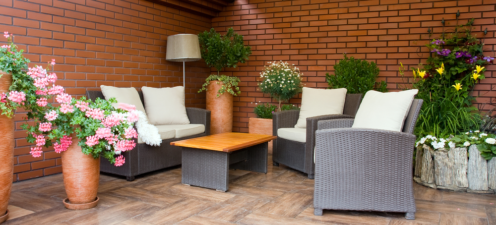 Bohemian patio flowers plants