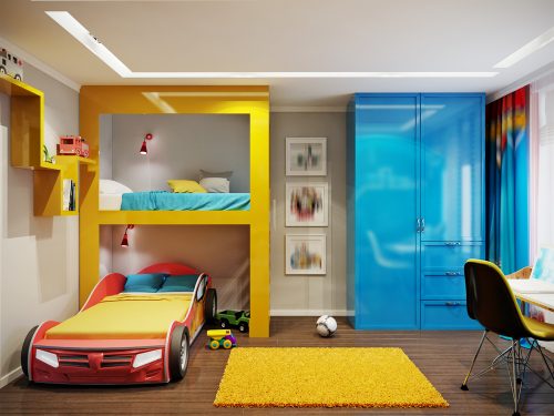 Bunk beds in a child's bedroom