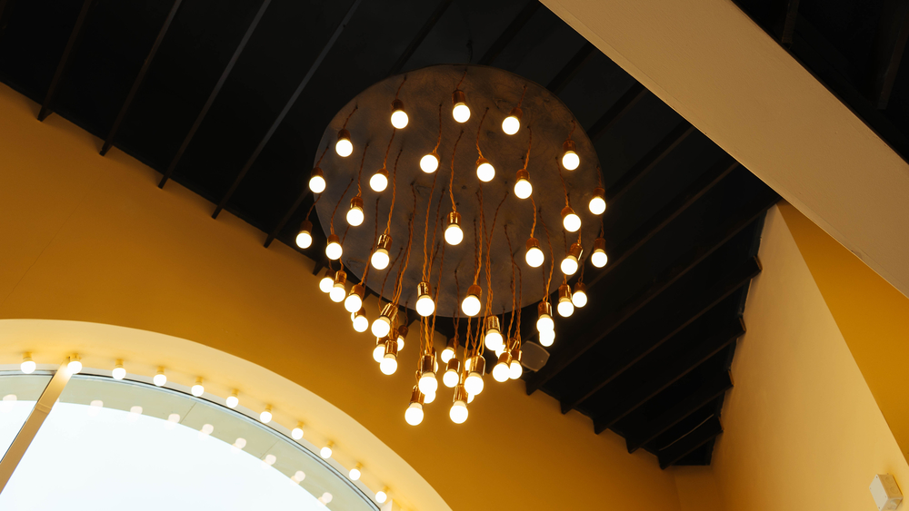 Hanging Lamp Circular Golden