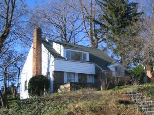 Unlike most other country houses, this one is made from a combination of brick and stone.