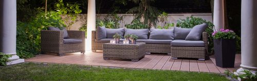 Use wicker sofas as outdoor furniture