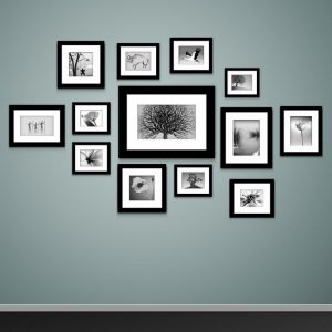 Get a matching set of frames to really highlight your wall.