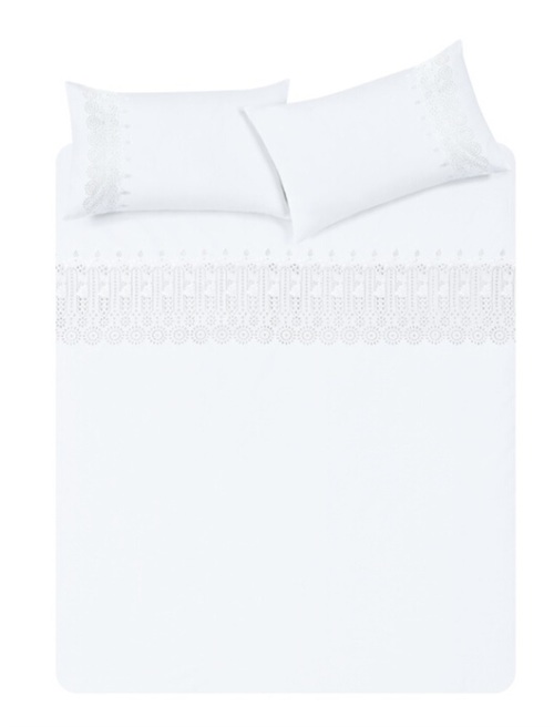 Plain white sheets.