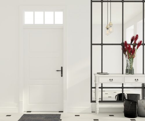 Simple white entrance hall