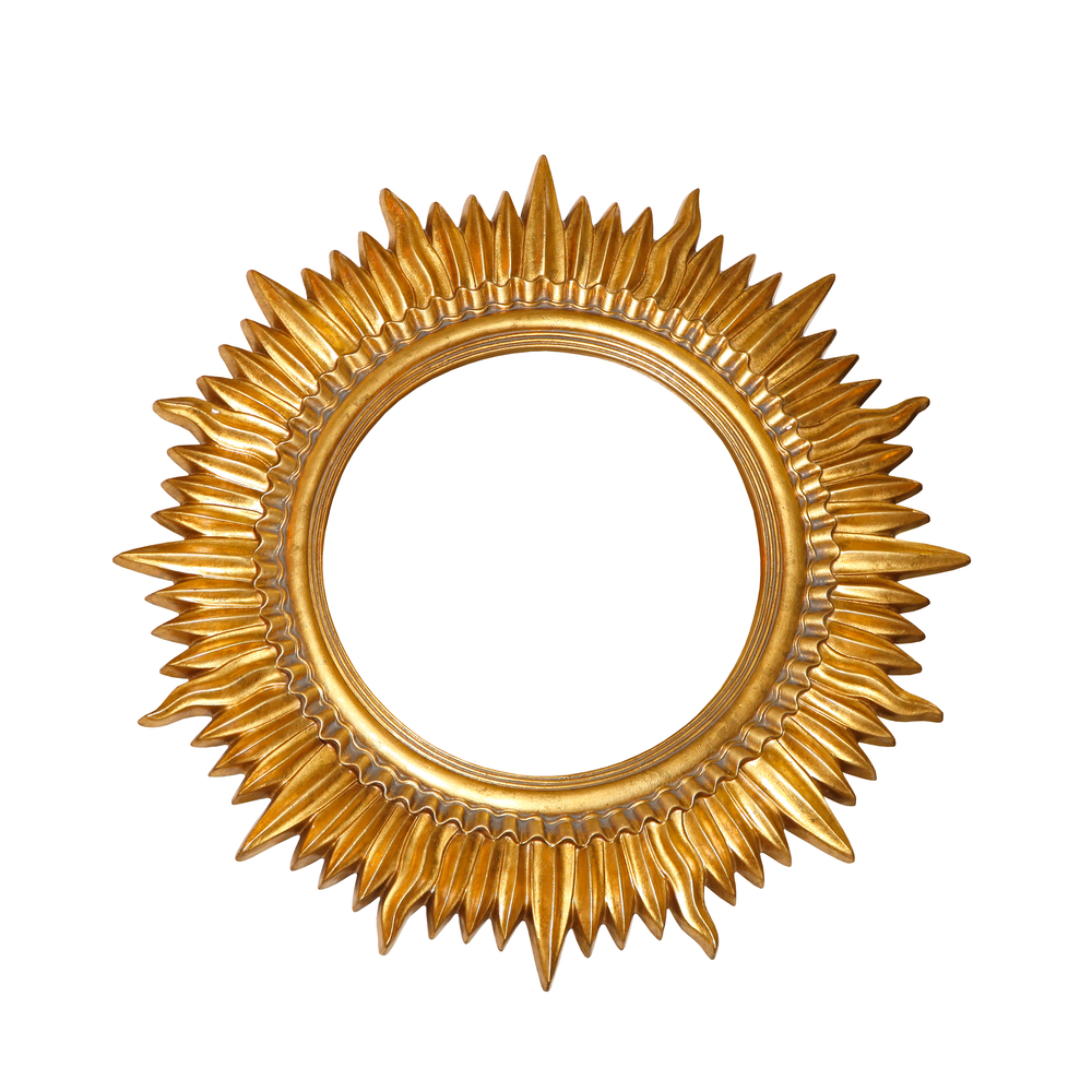 Sun mirror decor element