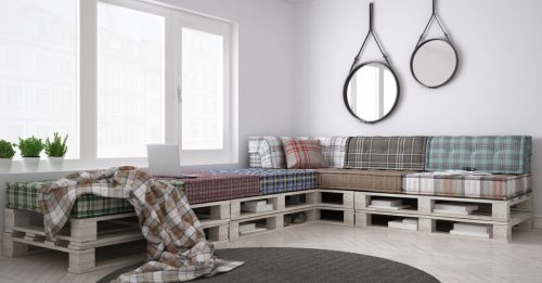 Sofas can be made out of wooden pallets