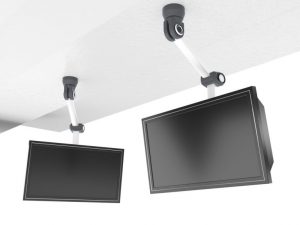 TV ceiling mounts are a great way to save space.