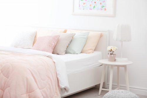 Use pastel colors when choosing fabric to make your own bedding