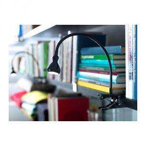 Work lamps with clamps can be attached anywhere in your study.