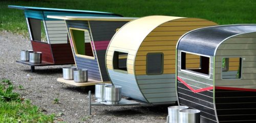 caravan of dog houses