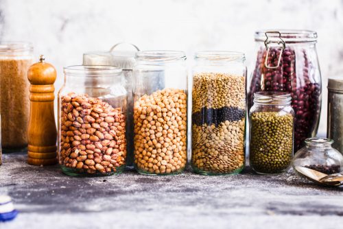 You could use glass jars to store dry foods or spices in the kitchen