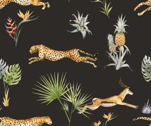 African Savannah animal motifs will look great in your living room.