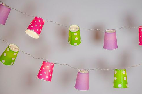 String lights paper cup