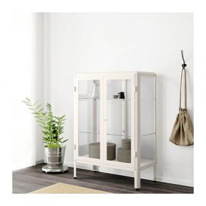 Aluminum cabinets are great for industrial-style rooms.