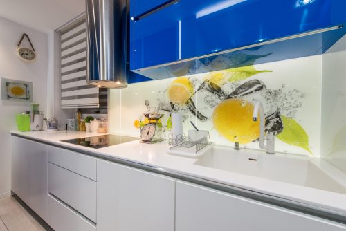 Bright kitchen blue