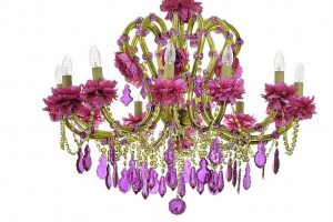 Use gemstones to give your chandelier its old sparkle back.