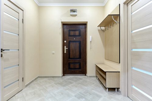 In among the seats for decorating entry halls you could use this option, a combined seat, shoe rack and coat rack