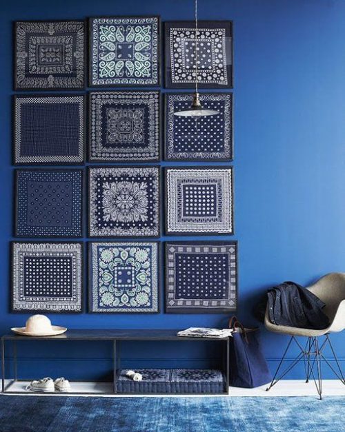 Fabric decor blue