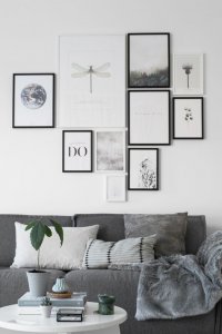 Make sure you choose frames that work well with the rest of your decor.