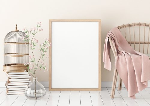 Decorative cage sitting in the floor