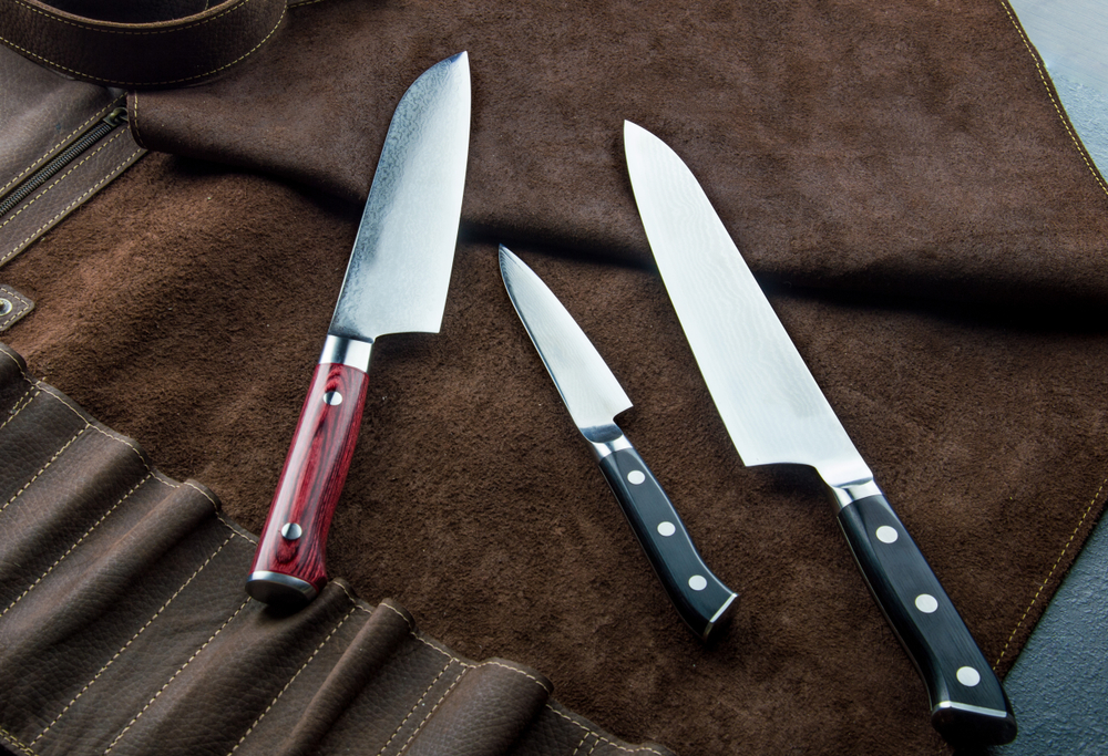 Japanese knives have different knives for different types of food.