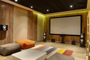 A portable screen is great if your home movie theater is in your living room.